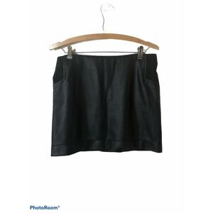BCBGMAXAZRIA Faux leather Mini side waist panels